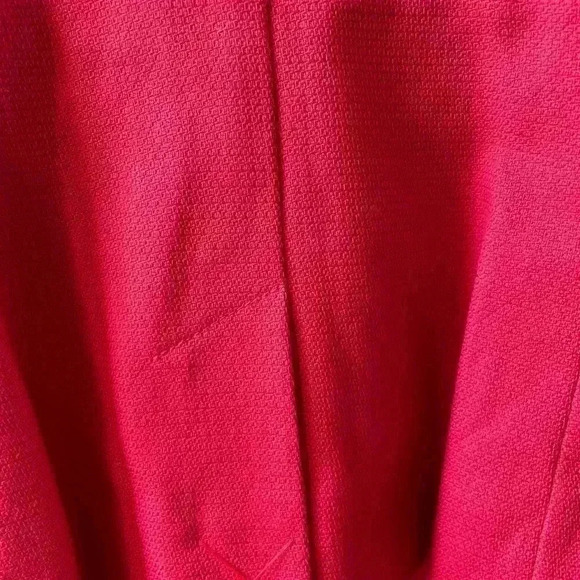 NWOT HALOGEN 3/4 Sleeve Red Ruffle Blazer Jacket Size Small P. - Picture 4 of 13